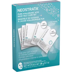 Neostrata Pure Hyaluronic Acid Mask Self Care Set - 5 Biocellulose Masks for Ultimate Hydration