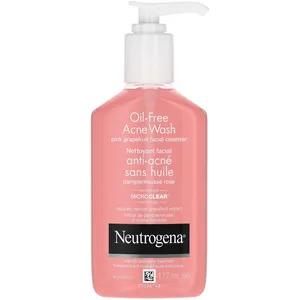 Neutrogena Oil-Free Acne Wash Pink Grapefruit Cleanser with 2% Salicylic Acid for Acne-Prone Skin