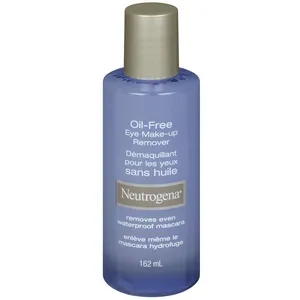 Neutrogena Oil-Free Eye Make-Up Remover - Dual-Phase Formula for Waterproof Makeup, Soothing Aloe & Cucumber