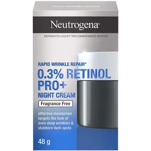 Neutrogena Rapid Wrinkle Repair 0.3% Retinol Pro Night Cream - 48g for Youthful, Radiant Skin