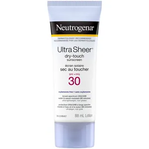Neutrogena Sunscreen Lotion SPF 30, Ultra Sheer Dry-Touch, Non-Greasy, Water-Resistant, Broad Spectrum