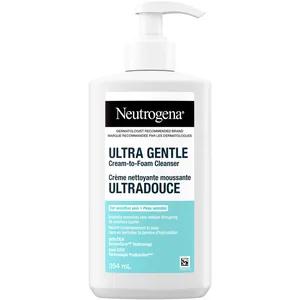 Neutrogena Ultra Gentle Cream-to-Foam Cleanser 354ml - Nourishing Foaming Facial Cleanser for Sensitive Skin
