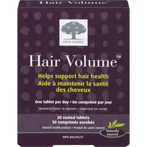 New Nordic Hair Volume Tablets with Apple Extract and Biotin for Healthy Hair and Nails