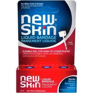 New Skin Liquid Bandage 30 ML - Covers & Protects Wounds, Kills 99.9% Germs, Waterproof Seal