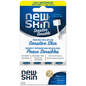 New Skin Liquid Bandage for Sensitive Skin - Hypoallergenic, Waterproof Protection