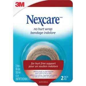 Nexcare No Hurt Tape 2"x5yds - Waterproof & Hypoallergenic First Aid Wrap for Sensitive Skin