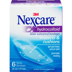 Nexcare Waterproof Blister Bandages with Gel Pad - Cushioned Protection for Outdoor Activities