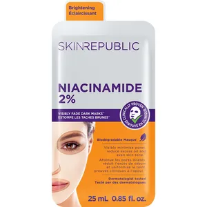 Niacinamide 2% Face Mask with Hyaluronic Acid and Adenosine for Clear, Bright Skin