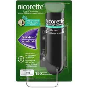 Nicorette QuickMist Spray, 1 mg, Mild Spearmint for Fast Relief from Cigarette Cravings