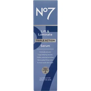 No7 Lift & Luminate Serum - Brightening Anti-Aging Face Serum with Vitamin C & Peptides