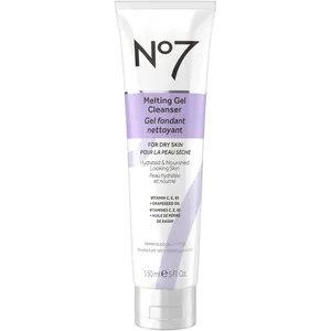 No7 Melting Gel Cleanser - Hydrating Gentle Makeup Remover for Dry Skin with Tri-Vit Complex & Grapeseed Oil