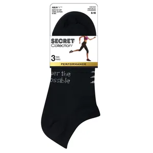 No Show Liner Performance Socks in Noir - Comfort, Odor Control, and Empowering Design