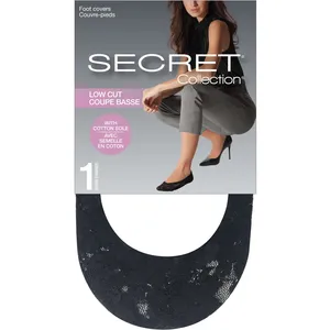 Noir Low Cut Foot Covers - SECRETÂ® COLLECTIONÂ® for Discreet Comfort and Shoe Protection