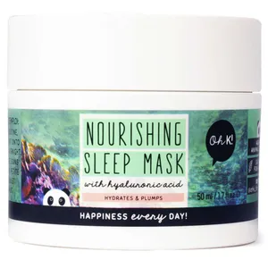 Nourishing Sleep Mask with Hyaluronic Acid - Hydrating Gel Cream for Fresh Skin Overnight