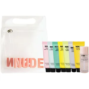 Nudestix 8pc Nudeskin Mini Skin Renewal Kit - Vegan Skincare Essentials for Cleansing, Toning, Hydrating