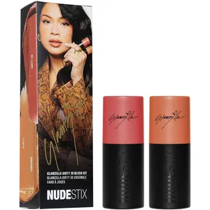 Nudestix Glamzilla Dirty 30 Blush Kit - Warm Rosewood, Peach & Tan Shades for Flirty Look
