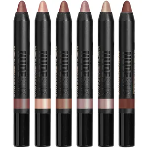 Nudestix Nude Beach 6 Pc Eye Pencil Palette - Vegan, Cruelty-Free, Limited Edition Rose Gold Tin