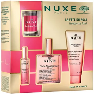 Nuxe La FÃªte en Rose Set - Floral Huile Prodigieuse, Shower Gel, Perfume & Candle for All Skin Types
