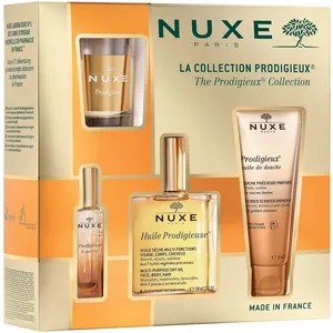 Nuxe ProdigieuxÂ® Collection Set - Huile ProdigieuseÂ® 100ml, Shower Oil 100ml, Candle 70g, Perfume 15ml