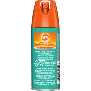 OFF! FamilyCare Insect Repellent Smooth & Dry 113g - Advanced Powder Formula, Long-lasting Protection
