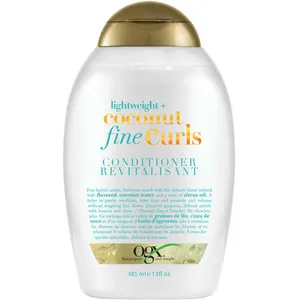 OGX Lightweight Coconut Fine Curls Conditioner - Define Curls, Add Volume, Non-Oily Formula