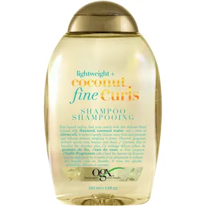 OGX Lightweight Coconut Fine Curls Shampoo for Curly Hair, Flaxseed & Citrus Oil, 13 Fl Oz