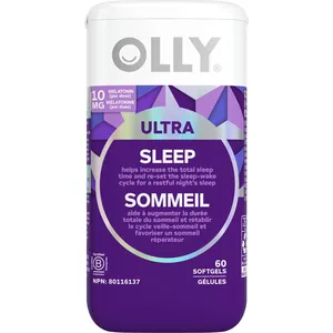 OLLY Soft Gel Sleep 18ct - Restful Sleep Aid for Adults, Natural Ingredients, 60 Softgels per Bottle