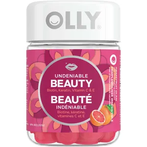 OLLY Undeniable Beauty Gummies for Hair, Skin, and Nails - 60 Count
