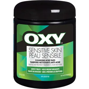 OXY Sensitive Skin Cleansing Acne Pads with Salicylic Acid, Gentle Treatment for Daily Use