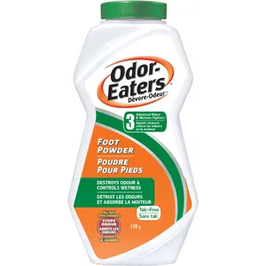 Odor-Eaters Foot Powder - Talc-Free Odor Control with Easy Grip Bottle for All-Day Freshness