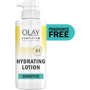 Olay Complete+ Hydrating Lotion Fragrance-Free, 3-in-1 Moisturizer with Vitamin B3 & E for All Skin Types