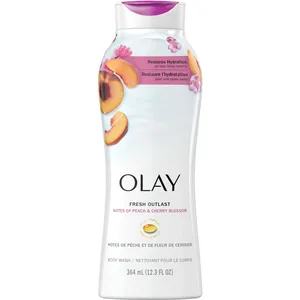 Olay Fresh Outlast Body Wash 16.9 fl oz - Energizing Peach & Cherry Blossom, Paraben-Free Formula