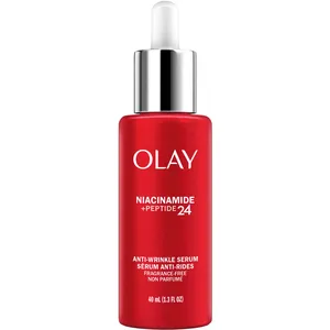 Olay Niacinamide + Peptide 24 Anti-Wrinkle Serum, Fragrance-Free Hydrating Formula for Stronger Skin