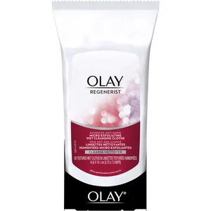 Olay Regenerist Micro-Exfoliating Wet Cleansing Cloths - 30 Count, Revitalizes Skin & Removes Makeup