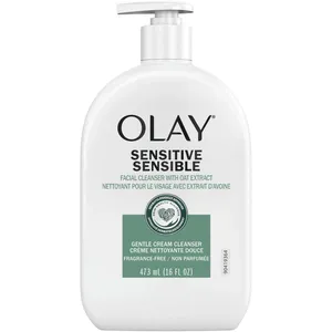 Olay Sensitive Facial Cleanser with Oat Extract - Gentle Cream Cleanser for Sensitive Skin