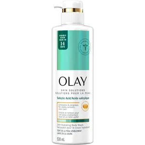 Olay Skin Solutions Body Wash with Salicylic Acid – 24-Hour Hydration for Smooth, Even Skin