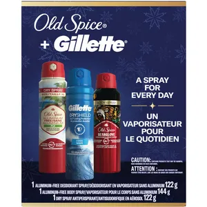 Old Spice Sprays All the Way Gift Set - Aluminum Free Dry Spray, Body Spray & Antiperspirant