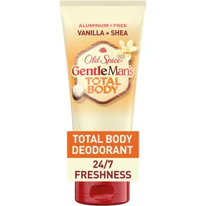 Old Spice Total Body Deodorant Aluminum Free Cream Vanilla + Shea for 24/7 Freshness