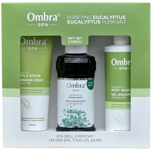 Ombra SPA Gift Set Purifying Eucalyptus 3-pc - Spa-Inspired Relaxation with Natural Ingredients