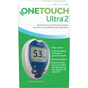 OneTouch Ultra 2 Meter - Fast 5-Second Blood Sugar Results with Large Display & Easy Operation