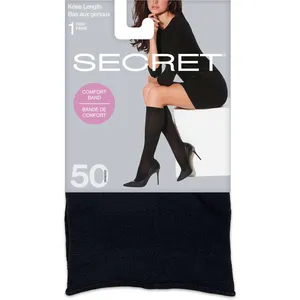 Opaque Comfort Band Knee Length Tights - ONE SIZE, 50 Denier, 85% Nylon 15% Elasthane