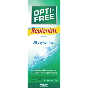 Opti-Free Contact Lens Solution 300ml - Moisturizing & Comforting for All-Day Wear