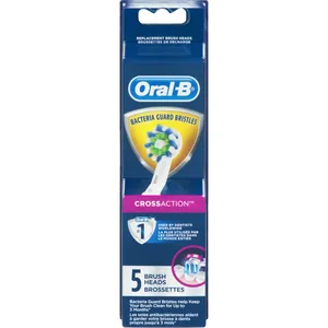 Oral-B CrossAction Electric Toothbrush Replacement Brush Heads, 5 Count, White