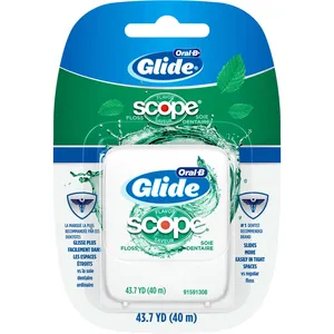 Oral-B Glide Floss with Scope Flavor 40M - Shred-Resistant Dental Floss for Plaque Removal