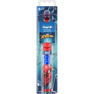 Oral-B Kid's Battery Toothbrush with Spiderman, Soft Bristles, for Kids Aged 3 and Up