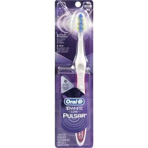 Oral-B Pulsar 3D White Medium Toothbrush - Advanced Cleaning for a Brighter Smile