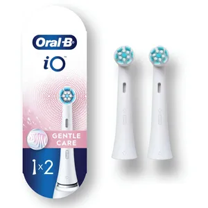Oral-B iO Gentle Care Replacement Heads, Extra Soft Bristles, Compatible with iO Toothbrush, 2 Count