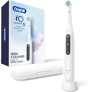 Oral-B iO Series 5 Electric Toothbrush - Rechargeable, White, Gentle Care, Clinically Proven Gum Health