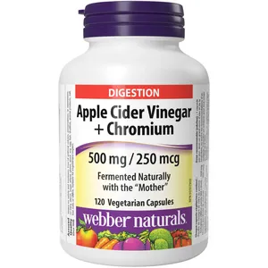 Organic Apple Cider Vinegar + Chromium Capsules for Blood Glucose & Metabolism Support