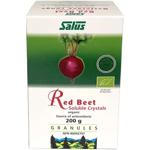 Organic Red Beet Crystals - 200g Jar, Non-GMO, Gluten-Free, Vegan, Freshly Pressed Beet Juice